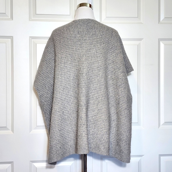 Michael Kors Open Front Ribbed 100% Cashmere Cardigan Pocho Sweater - Picture 3 of 11